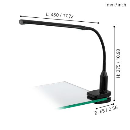 Eglo - Lámpara LED regulable con clip LED/4,5W/230V