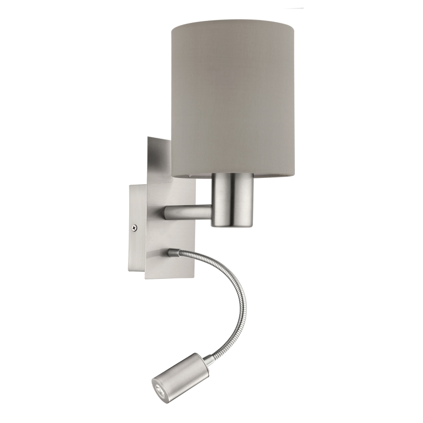 Eglo - Lámpara LED flexible 1xE27/40W+LED/3,8W topo