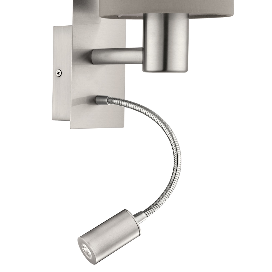Eglo - Lámpara LED flexible 1xE27/40W+LED/3,8W topo
