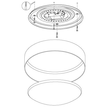 Eglo - Plafón LED regulable 1xLED/18W/230V