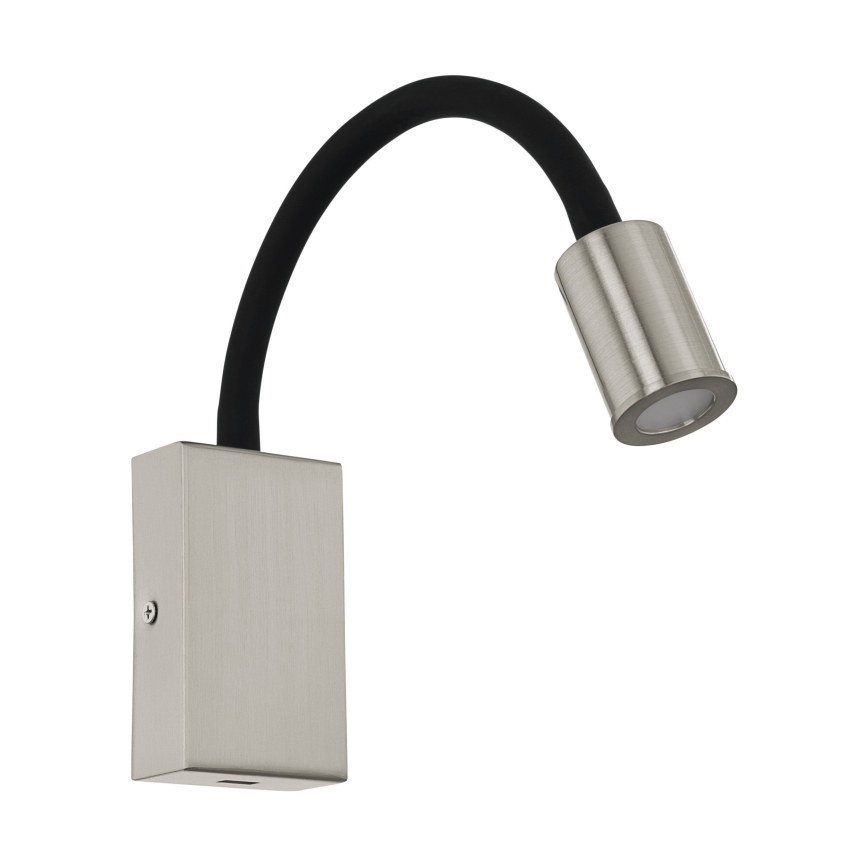 Eglo - Foco de pared LED con cargador USB 1xLED/3,5W/230V cromo mate