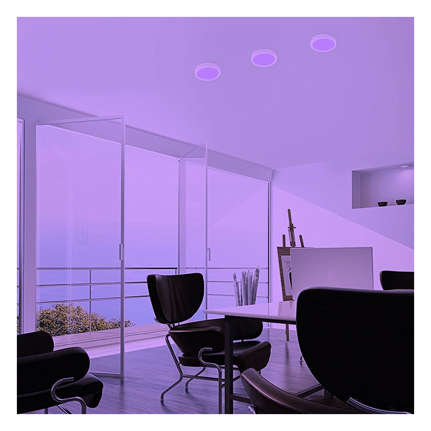 Eglo - Plafón LED RGBW regulable FUEVA-C LED/15,6W/230V Bluetooth