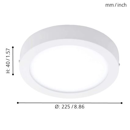 Eglo - Plafón LED RGBW regulable FUEVA-C LED/15,6W/230V Bluetooth