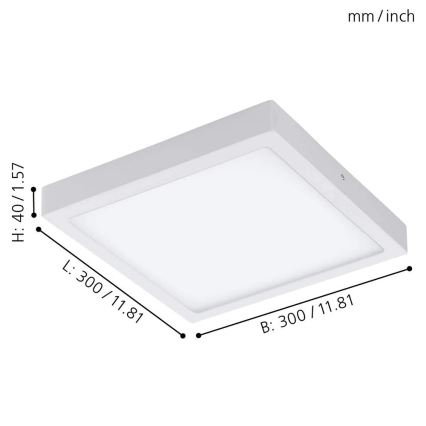 Eglo - LED RGBW Plafón regulable FUEVA-C LED/21W/230V