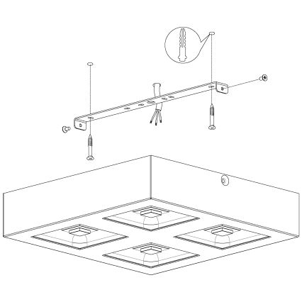 Eglo - Plafón LED 4xLED/6,3W/230V