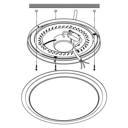 Eglo - Plafón regulable LED RGBW COMPETA-C LED/17W/230V