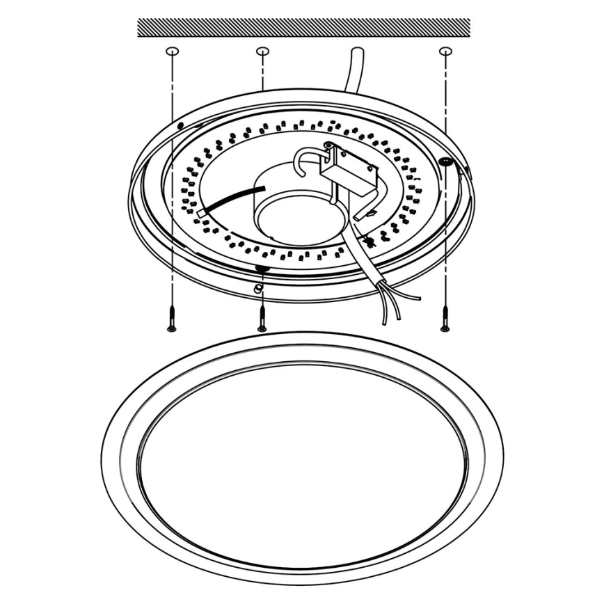 Eglo - Plafón regulable LED RGBW COMPETA-C LED/17W/230V