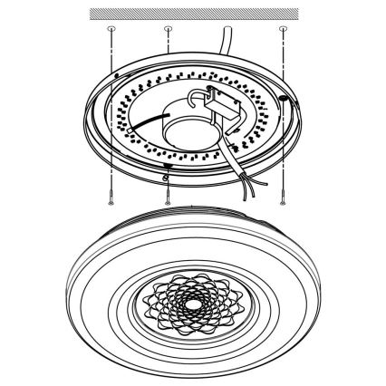 Eglo - Plafón de pared LED RGB regulable CAPASSO-C LED/17W/230V