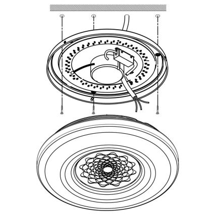 Eglo - Plafón de pared LED RGB regulable CAPASSO-C LED/17W/230V