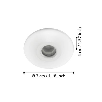 Eglo - Iluminación LED empotrada para el baño 3xLED/1W/230V IP44