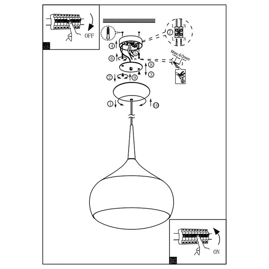 Eglo 97087 - Lámpara colgante LED RGBW regulable COMBA-C 1xLED/18W/230V