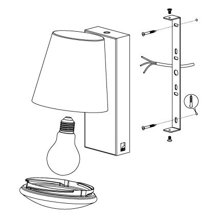 Eglo - Aplique exterior 1xE27/10W/230V IP44