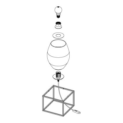 Eglo - Lámpara de mesa 1xE27/40W/230V