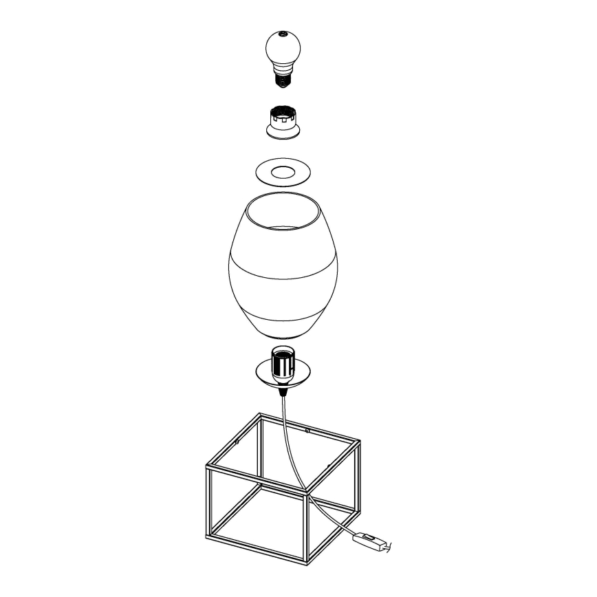 Eglo - Lámpara de mesa 1xE27/40W/230V
