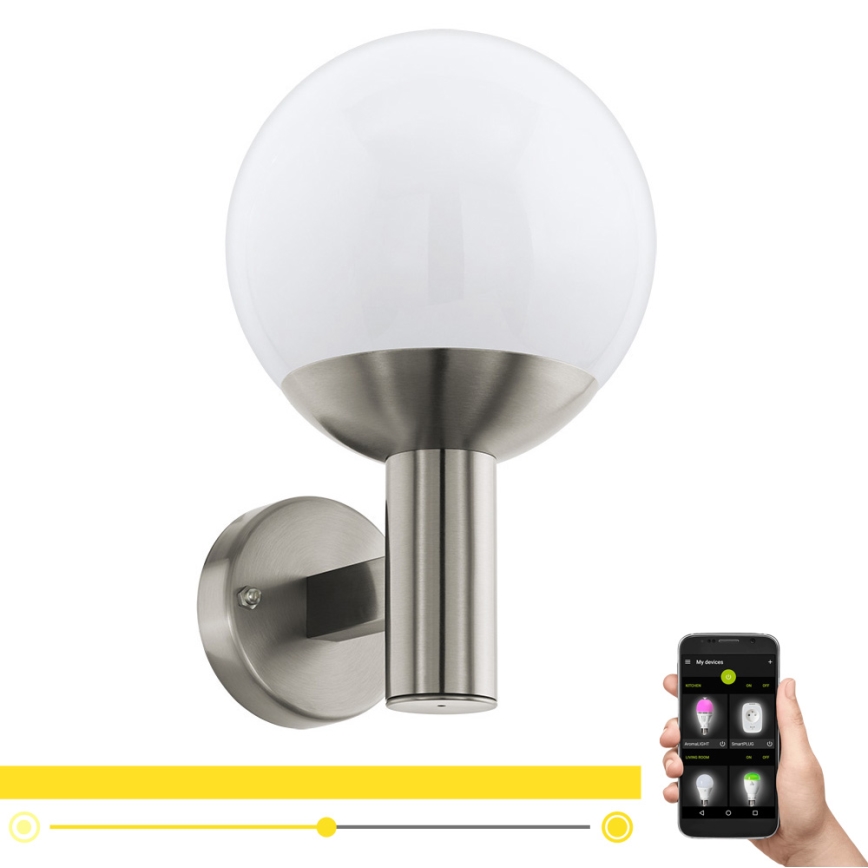 Eglo - Aplique LED regulable de exterior NISIA-C 1xE27/9W/230V IP44