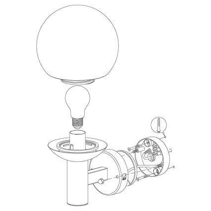 Eglo - Aplique LED regulable de exterior NISIA-C 1xE27/9W/230V IP44