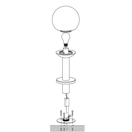 Eglo - Lámpara LED regulable de exterior NISIA-C 1xE27/9W/230V 525 mm IP44