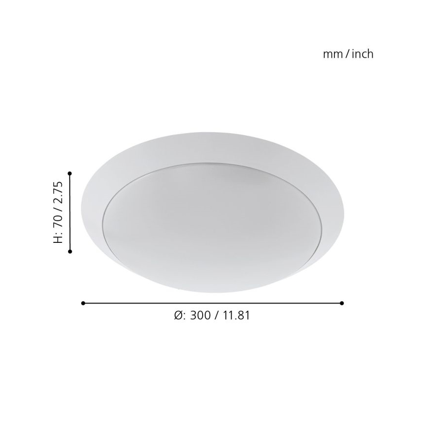 Eglo - LED Plafón para el baño LED/11W/230V blanco IP44