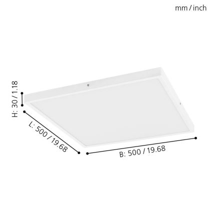 Eglo - Plafón LED regulable 1xLED/25W/230V