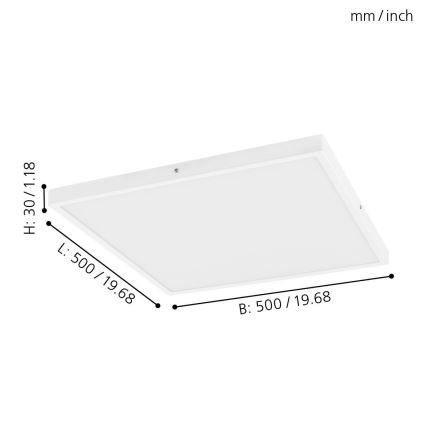 Eglo - Plafón LED regulable 1xLED/25W/230V