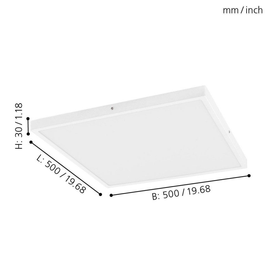 Eglo - Plafón LED regulable 1xLED/25W/230V