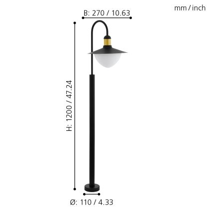 Eglo - Lámpara exterior 1xE27/60W/230V IP44