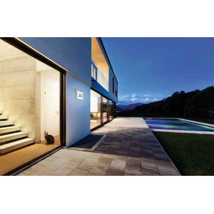 Eglo - Número de casa solar LED/2W/3,7V 2000 mAh IP44