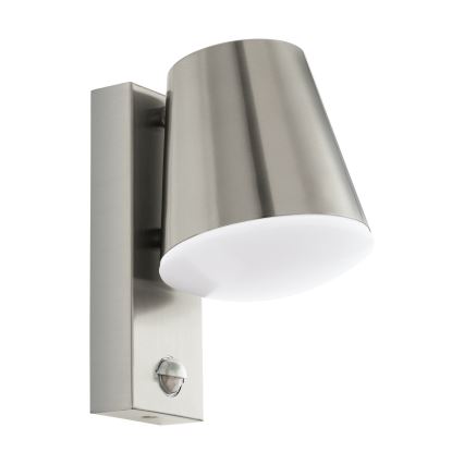 Eglo - Aplique exterior con sensor 1xE27/10W/230V IP44