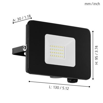 Eglo - Reflector LED LED/20W/230V IP65