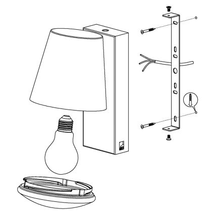 Eglo - Aplique LED regulable de exterior CALDIERO-C 1xE27/9W/230V IP44