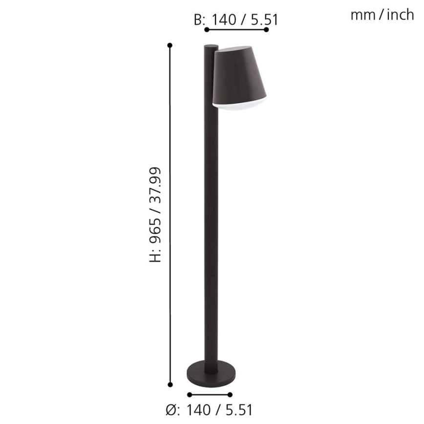 Eglo - Lámpara de exterior LED RGB regulable CALDIERO-C 1xE27/9W/230V antracita IP44
