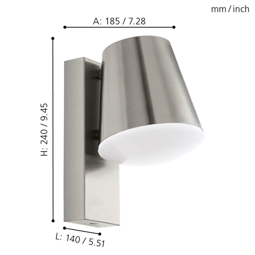 Eglo - Aplique LED regulable de exterior CALDIERO-C 1xE27/9W/230V IP44