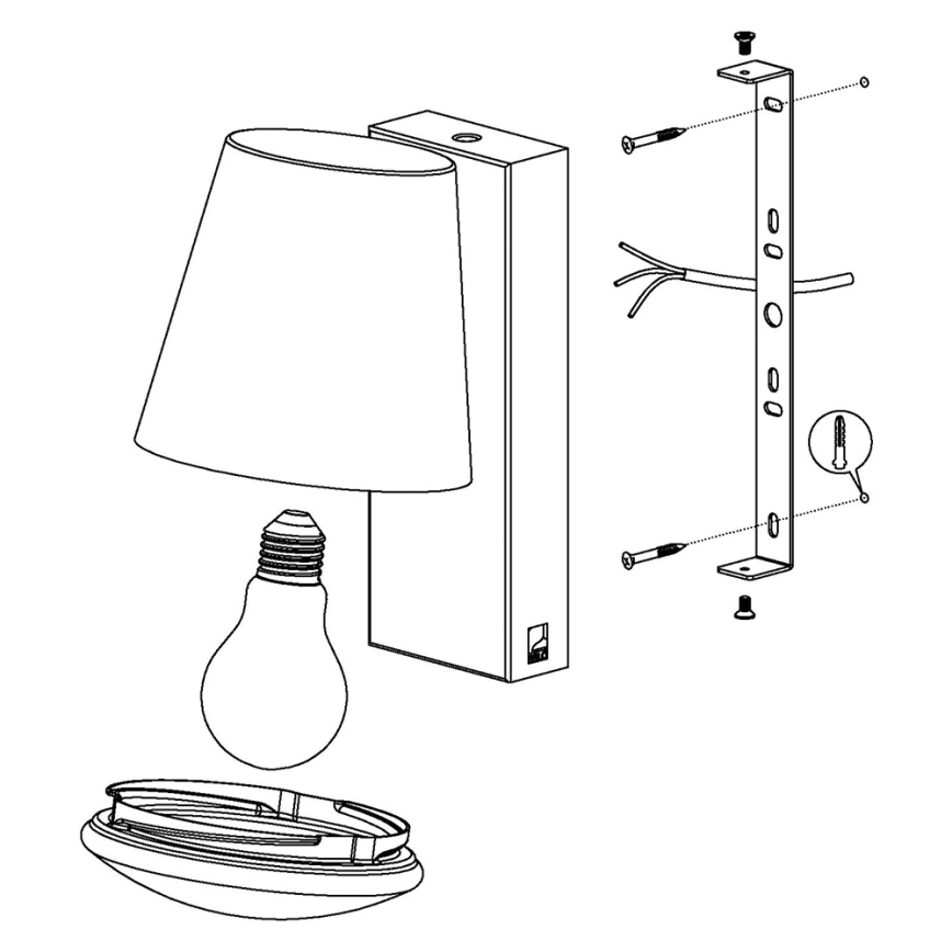 Eglo - Aplique LED regulable de exterior CALDIERO-C 1xE27/9W/230V IP44
