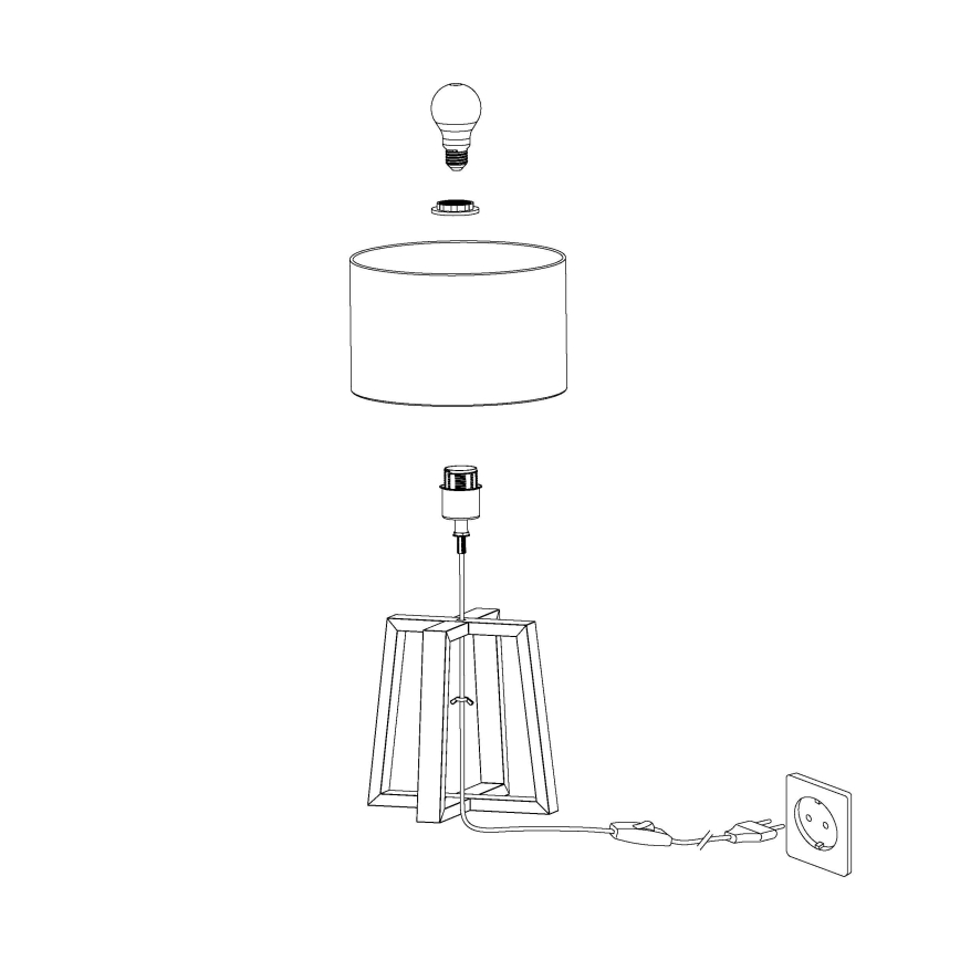 Eglo - Lámpara de mesa 1xE27/60W/230V