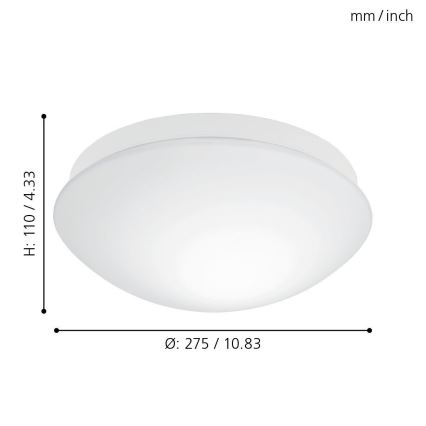 Eglo - Iluminación para el baño con sensor 1xE27/20W/230V IP44