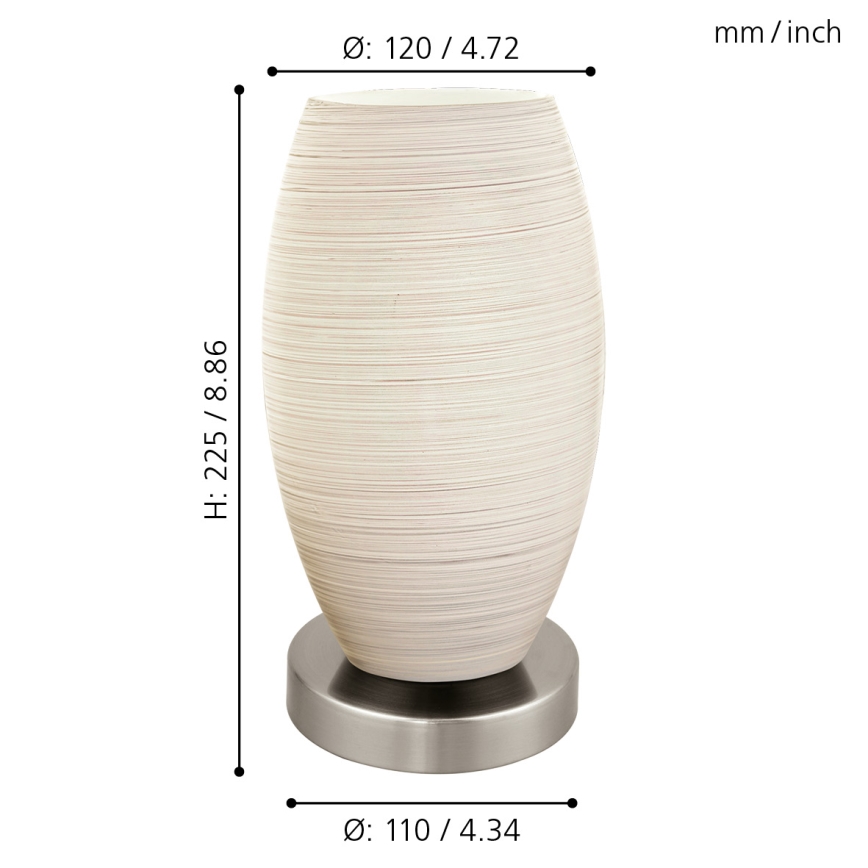Eglo - Lámpara de mesa 1xE27/40W/230V