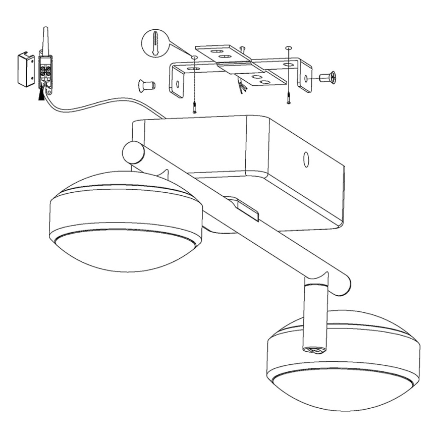 Eglo 97715 - Foco LED RGB regulable CORROPOLI-C 2xLED/5W/230V