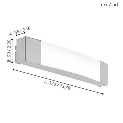 Eglo - Lámpara LED para espejo de baño LED/8,3W/230V IP44