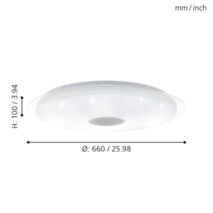 Eglo - Plafón LED regulable LED/40W/230V