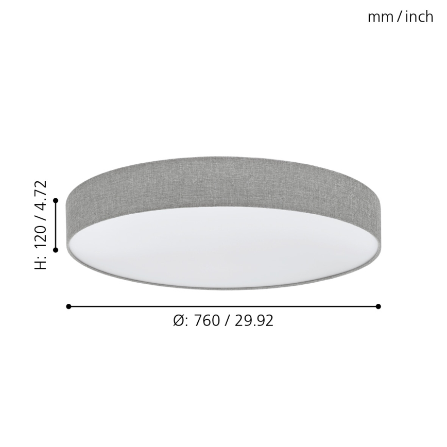 Eglo - Plafón LED regulable LED/60W/230V