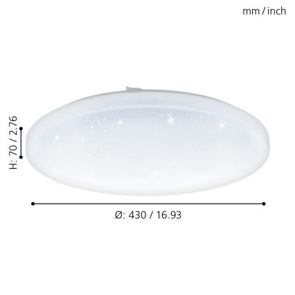 Eglo - Plafón LED LED/33,5W/230V