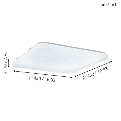 Eglo - Plafón LED LED/33,5W/230V