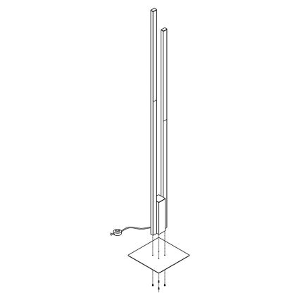 Eglo - Lámpara de pie LED regulable FRAIOLI-C 2xLED/17W/230V