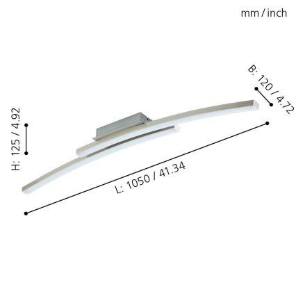 Eglo - Lámpara de techo LED RGB regulable FRAIOLI-C 2xLED/17W/230V