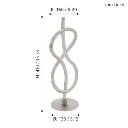Eglo 97941 - Lámpara LED de mesa NOVAFELTRIA LED/10W/230V