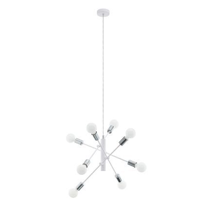 Eglo - Lámpara colgante 8xE27/60W/230V blanco