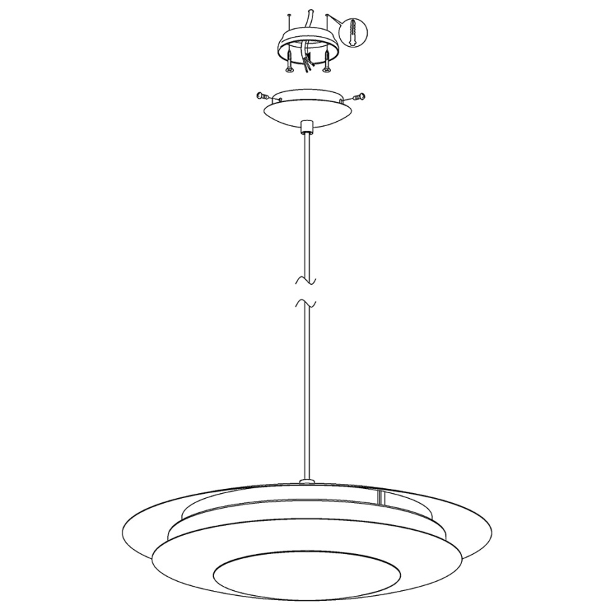 Eglo - LED RGB Lámpara colgante regulable MONEVA-C LED/18W/230V