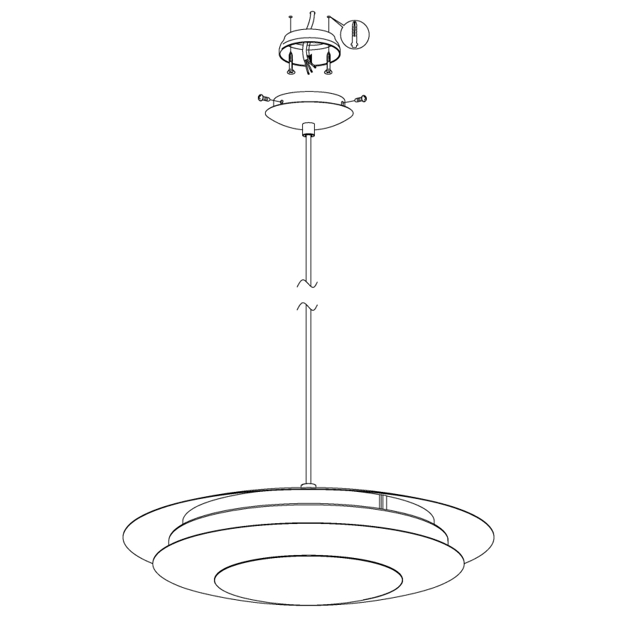 Eglo 98043 - Lámpara de araña LED RGBW regulable MONEVA-C LED/18W/230V