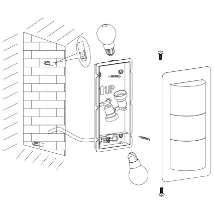 Eglo - Aplique de exterior 2xE27/10W/230V antracita IP44