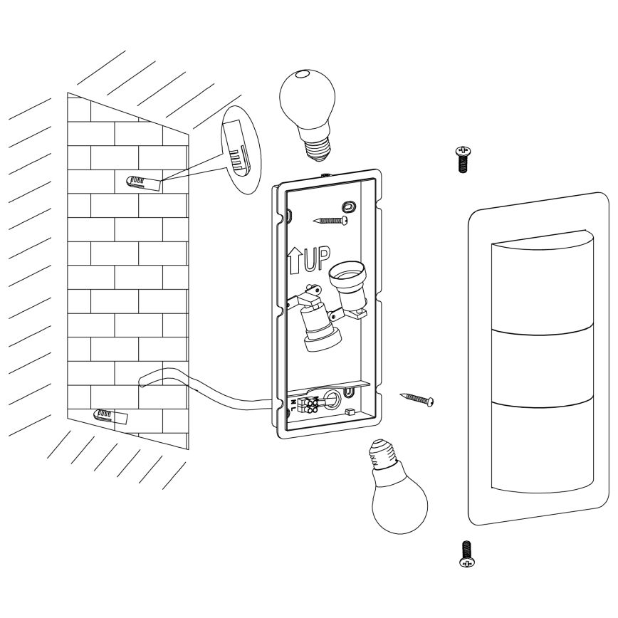Eglo - Aplique de exterior 2xE27/10W/230V antracita IP44